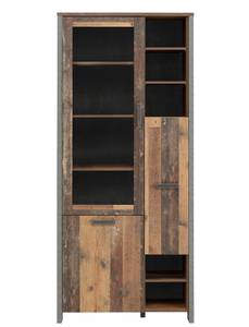 Vitrine Cedric 12 Braun - Holzwerkstoff - 92 x 206 x 42 cm