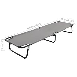 Sonnenliege 3000930 Grau - Metall - 58 x 28 x 190 cm