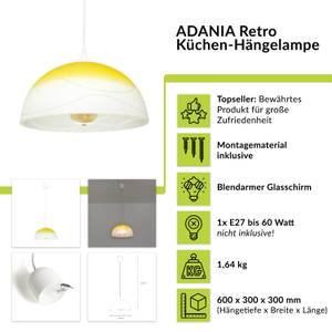 Lampe à suspension ADANIA Blanc - Jaune