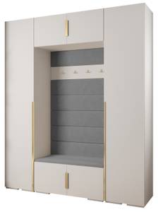 Garderobe Inova 1 Z13 Gold - Grau - Weiß - Gold