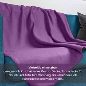 Fleecedecke basic (2er-Set) ✓OEKO-TEX Violett