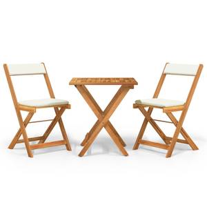 Bistro-Set-k39 ( 3-tlg ) Braun - Massivholz