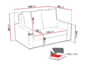 Schlafsofa Astra II Grau