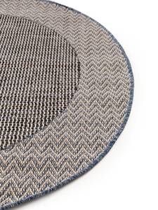 Outdoor Teppich rund Beige - Textil - 130 x 1 x 130 cm