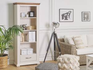 Bücherregal KINGSTON Beige - Braun - Weiß - Holzwerkstoff - 70 x 179 x 34 cm