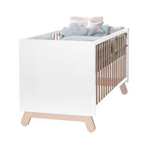 Lit bébé évolutif Clara Blanc - Bois manufacturé - 76 x 84 x 143 cm