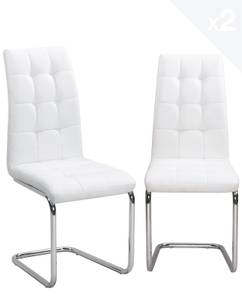 Chaise salle a manger MAXI (lot de 2) Blanc