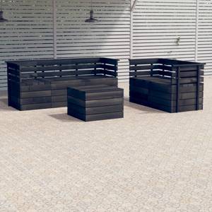 Garten-Lounge-Set Braun - Massivholz - Holzart/Dekor - 60 x 72 x 60 cm