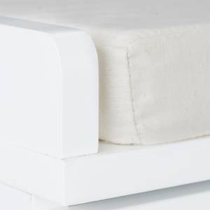 Banc commode blanc avec 2 tiroirs Blanc - Bois manufacturé - Textile - 80 x 45 x 36 cm
