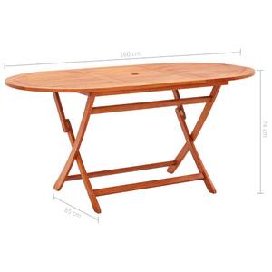 Table de jardin Marron - Bois massif - Bois/Imitation - 160 x 74 x 160 cm