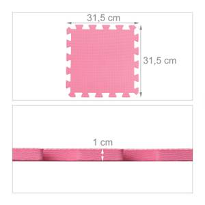 36-teilige Puzzlematte mit Rand Hellrosa - Pink