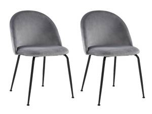 Chaise MELBOURNE Lot de 2 Gris - Lot de 2