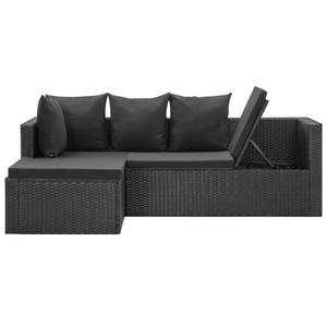 Gartenmöbel-Set (4-teilig) 3006305 Schwarz - Polyrattan - 50 x 33 x 80 cm