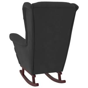 Chaise à bascule avec tabouret 3015093-2 Noir