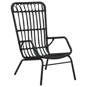 Chaise de jardin 3000785 Noir - Métal - Polyrotin - 54 x 90 x 75 cm