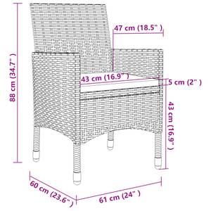 Salle à manger (lot de 7) 3001262-2 Profondeur : 190 cm