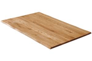 Tischplatte Baumkante RICHARD Beige - Massivholz - Holzart/Dekor - 90 x 4 x 180 cm