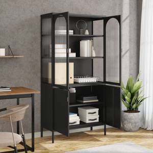 Highboard 353000 Schwarz - Metall - 90 x 180 x 40 cm