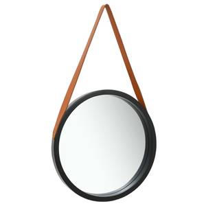 Miroir mural Noir - Marron - 40 x 40 cm