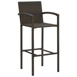 Bar-Set (5-teilig) Braun - Kunststoff - Polyrattan - 76 x 106 x 76 cm