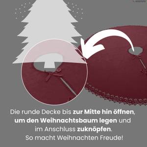 Weihnachtsbaumdecke 120cm ✓OEKO-TEX Rot