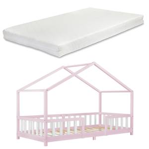 Kinderbett Treviolo mit Matratze Pink - 96 x 138 x 207 cm