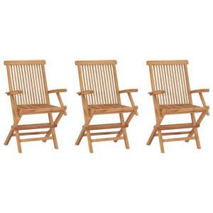 Gartenstühle 3er Set D5141 Braun - Massivholz - 62 x 90 x 56 cm