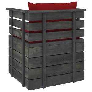 Gartensitzgruppe K093(5-tlg) Rot - Massivholz - 72 x 65 x 70 cm