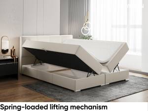 Boxspringbett Elizabeth Creme - Breite: 166 cm - H4