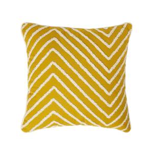 Tufted Kissen Chevron Muster Gelb - Textil - 45 x 10 x 45 cm