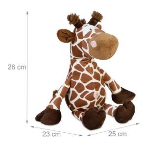 Türstopper Giraffe Beige - Braun - Naturfaser - Kunststoff - Textil - 25 x 26 x 23 cm