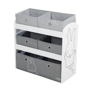 Spielregal miffy® Grau - Holzwerkstoff - 64 x 60 x 30 cm