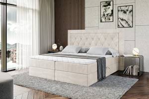 Boxspringbett NOEL Ecru - Breite: 140 cm - H3