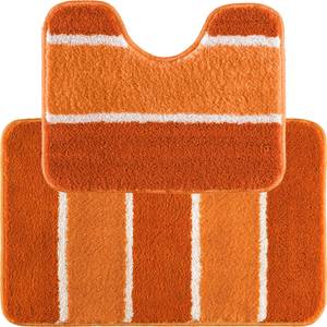 Badematte + WC-Umrandung Set 2-tlg. 2082 Orange - Textil - 50 x 18 x 50 cm