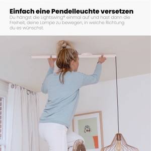 Lightswing® Twin - Lampe Aufhängesystem Weiß - Tiefe: 110 cm