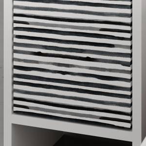 Nachttisch GRANDMA´S-Zickzack Weiß - Holzwerkstoff - 30 x 59 x 30 cm