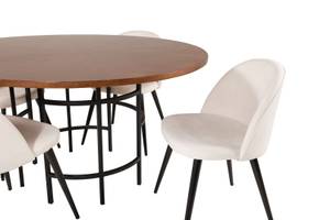 Essgruppe Copenhagen (5-teilig) Braun - Massivholz - 140 x 74 x 140 cm