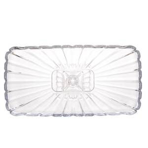 Grand plat en cristal élevé Verre - 19 x 14 x 36 cm