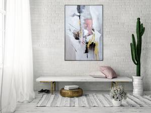 Gerahmtes Acrylbild Neue Perspektive Weiß - Massivholz - Textil - 82 x 122 x 5 cm