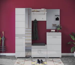 Armoire murale Linus Blanc - En partie en bois massif - 60 x 49 x 26 cm