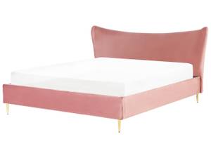 Lit double CHALEIX Doré - Pêche - Rose foncé - Largeur : 188 cm