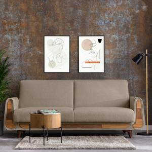 GUSTAVO Sofa 3-Sitzer Braun