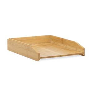 5 x Dokumentenablage Bambus stapelbar Braun - Bambus - 25 x 6 x 33 cm