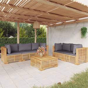 Garten-Lounge-Set 3028565-9 (6-teilig) Grau - Massivholz - Holzart/Dekor - 69 x 60 x 69 cm