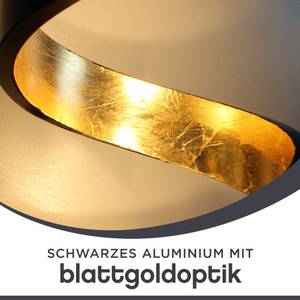 LED Pendelleuchte Helix Schwarz - Gold - Metall - 125 x 120 x 125 cm