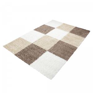 Tapis shaggy CARRÉ A 200x290 beige Beige - 200 x 290 cm