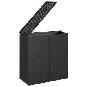 Kissenbox Schwarz - Metall - Polyrattan - 100 x 104 x 100 cm