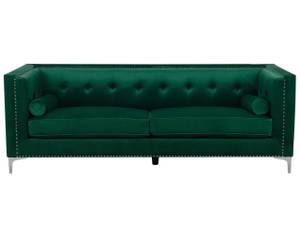 3-Sitzer Sofa AVALDSENES Smaragdgrün - Grün - Silber