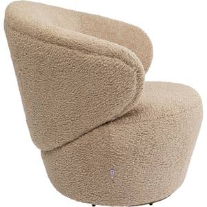 Fauteuil pivotant Carella Marron - Textile - 82 x 75 x 81 cm