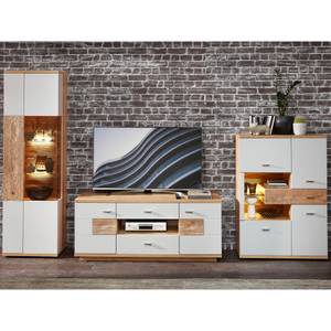 Vitrine Valente 1 Grau - Holzwerkstoff - Holzart/Dekor - 60 x 202 x 38 cm